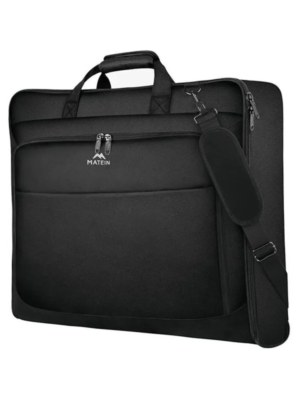 Travel Garment Bag Suit Carrier Hanging Foldable Wrinkle Free Luggage Bag Black